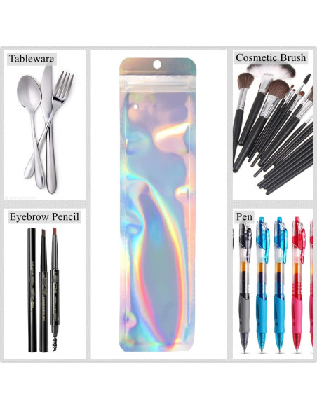 Paquete de 100 Bolsas Holográficas Reutilizables KALOVISEN 6x23cm Paquete de 100 Bolsas Holográficas Reutilizables KALOVISEN 6x23cm