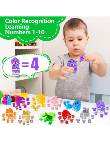 Juguetes Montessori Genuvi 70 Pcs Animales del Bosque 1-3 Años