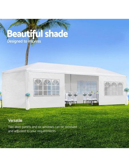 Carpa de Fiesta Exterior Gazebo EliteZ 10x6m Blanca Impermeable Carpa de Fiesta Exterior Gazebo EliteZ 10x6m Blanca Impermeable