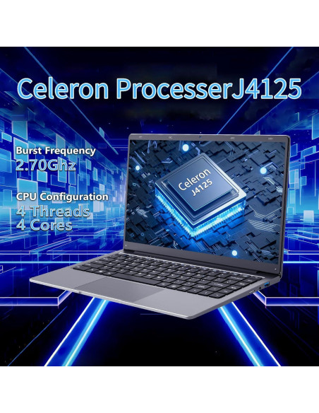 Laptop KurieTim 14.1" FHD 8GB RAM 256GB SSD Plata Laptop KurieTim 14.1" FHD 8GB RAM 256GB SSD Plata
