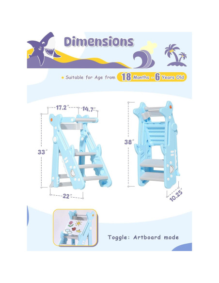 Torre Plegable para Niños VBABY, Taburete Ajustable Azul Torre Plegable para Niños VBABY, Taburete Ajustable Azul
