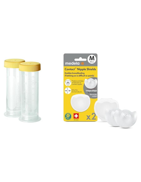 Paquete de Lactancia Medela: 12 Botellas 80 ml y 2 Protectores Paquete de Lactancia Medela: 12 Botellas 80 ml y 2 Protectores