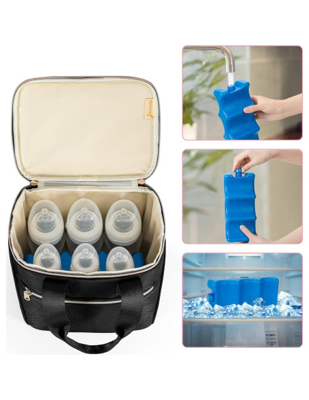 Bolsa de Enfriamiento Fasrom para Leche Materna 6 Botellas Bolsa de Enfriamiento Fasrom para Leche Materna 6 Botellas