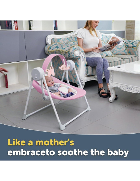 Columpio Plegable para Bebés RIVIPLOU Ultra-Compacto 6 Velocidades Columpio Plegable para Bebés RIVIPLOU Ultra-Compacto 6 Velocidades