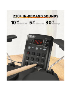 Batería Electrónica LEKATO CPD-1000 Portátil con 220 Sonidos 2