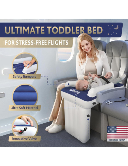 Cama inflable para niños LUMARA modelo AB-S-BL - Azul Cama inflable para niños LUMARA modelo AB-S-BL - Azul