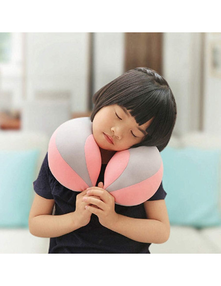 Almohada Infantil de Viaje MOOB Soporte Cuello Rosa 27x23 cm Almohada Infantil de Viaje MOOB Soporte Cuello Rosa 27x23 cm