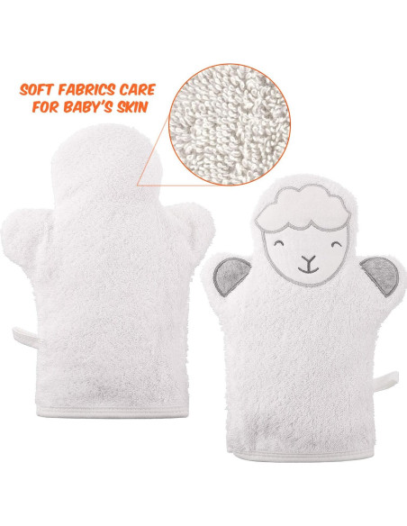 Guantes de Baño para Bebés Shappy - 4 Piezas Animales Suaves Guantes de Baño para Bebés Shappy - 4 Piezas Animales Suaves