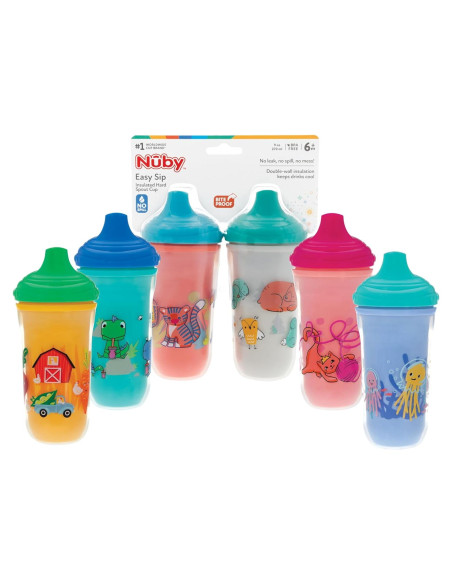 Taza Aislada No-Spill Nuby 266 ml Pico Duro 2 Unidades Taza Aislada No-Spill Nuby 266 ml Pico Duro 2 Unidades