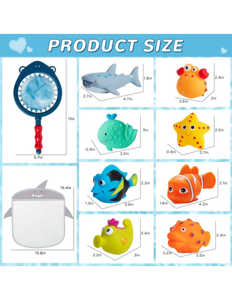 Juguetes de Baño Sin Agujeros Shantoushi - 10 Piezas para Bebés Juguetes de Baño Sin Agujeros Shantoushi - 10 Piezas para Bebés