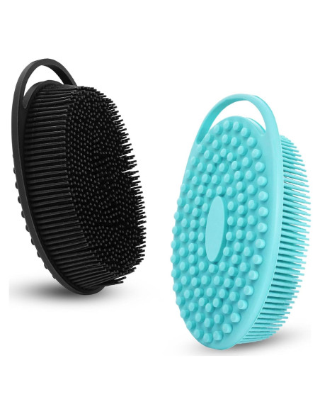 Esponja Corporal de Silicona RSMKRH 2 Pcs Exfoliante Suave Esponja Corporal de Silicona RSMKRH 2 Pcs Exfoliante Suave