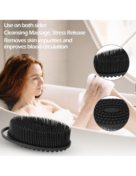 Esponja Corporal de Silicona RSMKRH 2 Pcs Exfoliante Suave Esponja Corporal de Silicona RSMKRH 2 Pcs Exfoliante Suave