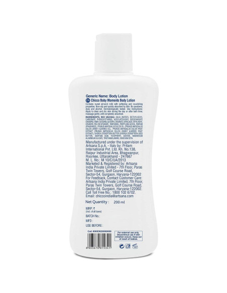 Loción Corporal Chicco Baby Moments 200 ml Hidratante Loción Corporal Chicco Baby Moments 200 ml Hidratante