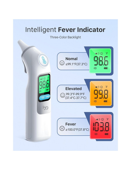 Termómetro de oído Femometer Family DET-1015, 30 memorias, 1s Termómetro de oído Femometer Family DET-1015, 30 memorias, 1s