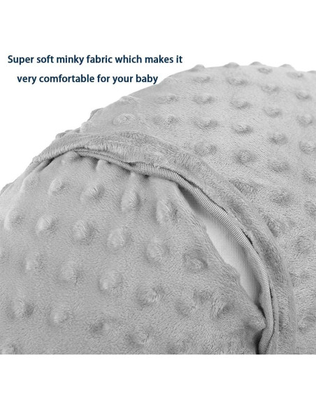 Funda de Almohada de Lactancia iEvolve Minky Beige y Blanco - 2 Unidades Funda de Almohada de Lactancia iEvolve Minky Beige y Blanco - 2 Unidades