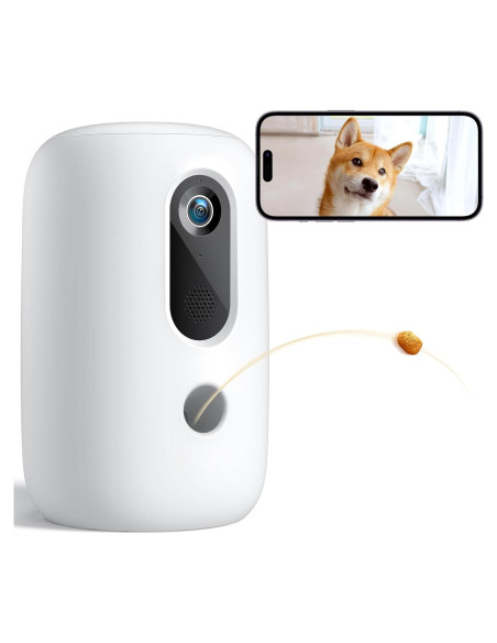 Cámara para mascotas Faroro 2K con WiFi y dispensador Cámara para mascotas Faroro 2K con WiFi y dispensador
