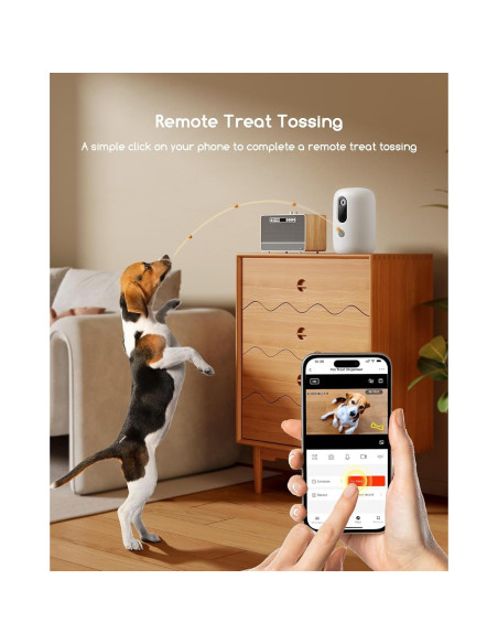 Cámara para mascotas Faroro 2K con WiFi y dispensador Cámara para mascotas Faroro 2K con WiFi y dispensador