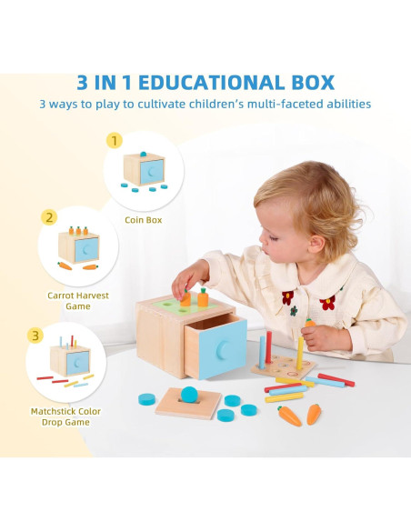 Juguetes Montessori OOOK 7 en 1 para Bebés 12+ Meses Juguetes Montessori OOOK 7 en 1 para Bebés 12+ Meses