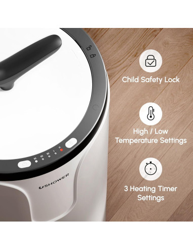Calentador de Toallas Ushower 20L Blanco y Negro para Baño