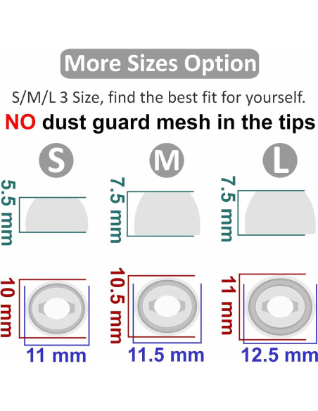 6 Pares de Puntas de Silicona para Galaxy Buds Pro IiEXCEL 6 Pares de Puntas de Silicona para Galaxy Buds Pro IiEXCEL