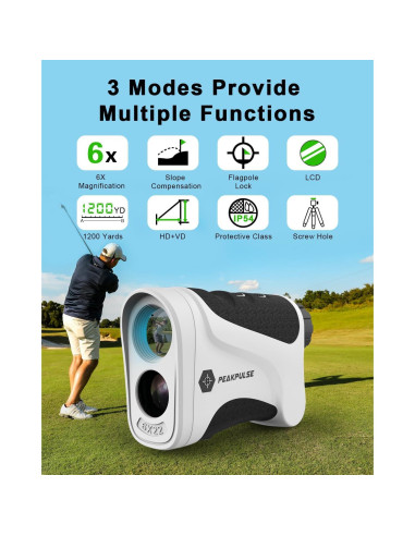 Buscador de Rango de Golf PEAKPULSE LE1000AG 10-1200m 6X