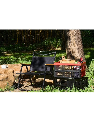 Paquete de 3 Cajas de Almacenamiento Plegables Aebekier 30L Negro