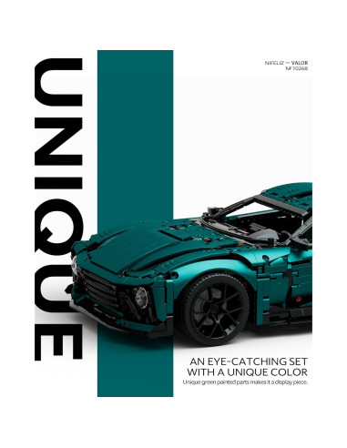 Set de Construcción Nifeliz VALOR Coche Deportivo 3374 Piezas