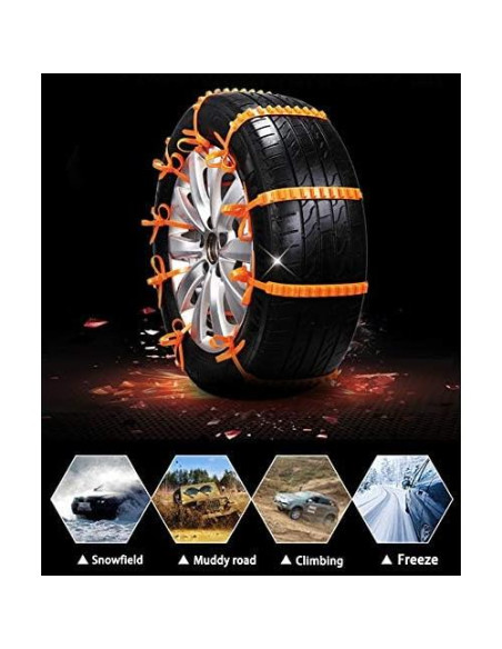 Cadenas de Nieve Antideslizantes IzoSen SnowChain 12 Pcs Cadenas de Nieve Antideslizantes IzoSen SnowChain 12 Pcs