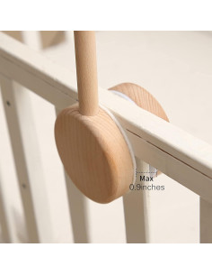 Móvil de Cuna HZHT Arcoíris de Fieltro y Madera Rosa 2