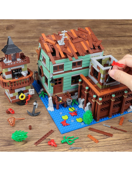 Juego de Construcción Casa de Pesca LED 1881 Piezas Shantou Juego de Construcción Casa de Pesca LED 1881 Piezas Shantou