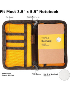 Cubierta de Diario de Bolsillo VEAPILS Impermeable 10.6x17.5cm 2