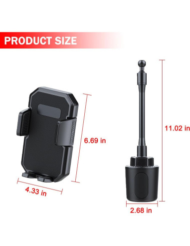 Soporte para Teléfono en Portavasos Osilly Ajustable 360