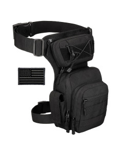 Bolsa Táctica de Pierna Protector Plus Negra 24x33.8cm