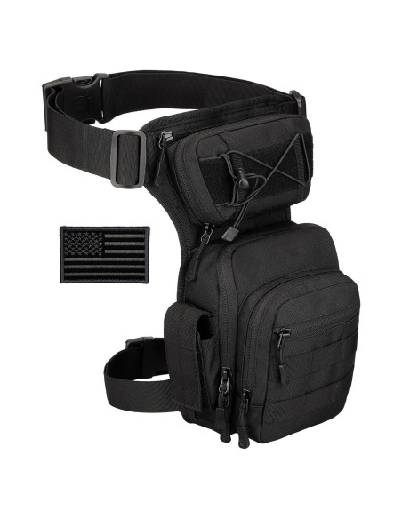 Bolsa Táctica de Pierna Protector Plus Negra 24x33.8cm Bolsa Táctica de Pierna Protector Plus Negra 24x33.8cm