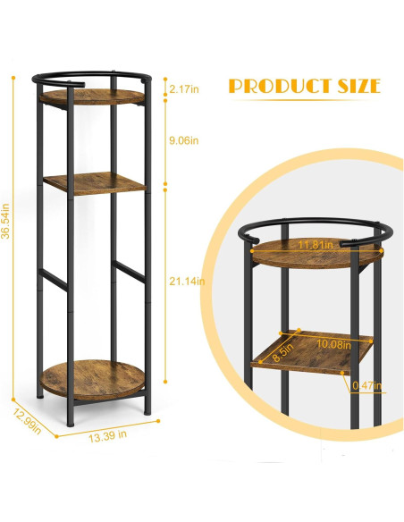 Soporte para dispensador de agua OYEAL 5 galones 3 niveles MDF Soporte para dispensador de agua OYEAL 5 galones 3 niveles MDF
