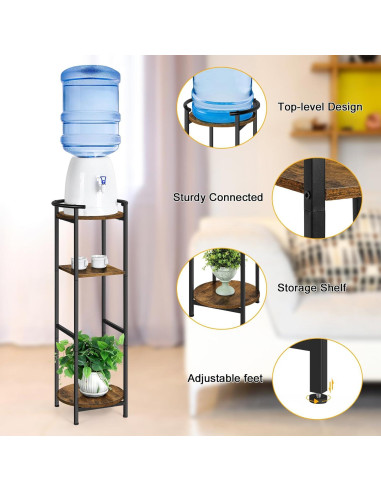 Soporte para dispensador de agua OYEAL 5 galones 3 niveles MDF