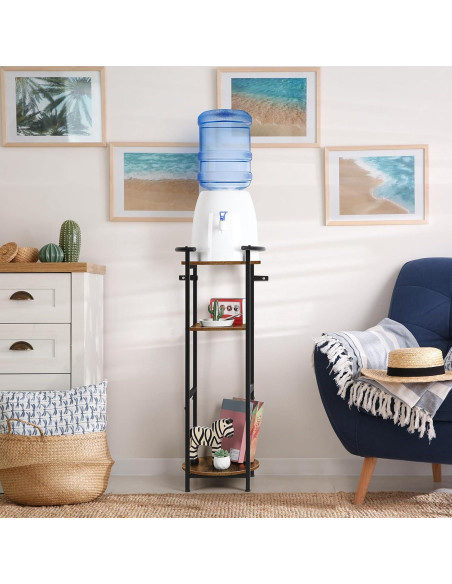 Soporte para dispensador de agua OYEAL 5 galones 3 niveles MDF Soporte para dispensador de agua OYEAL 5 galones 3 niveles MDF