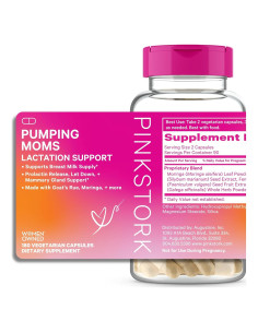 Suplemento de Lactancia Pink Stork - 180 Cápsulas con Moringa