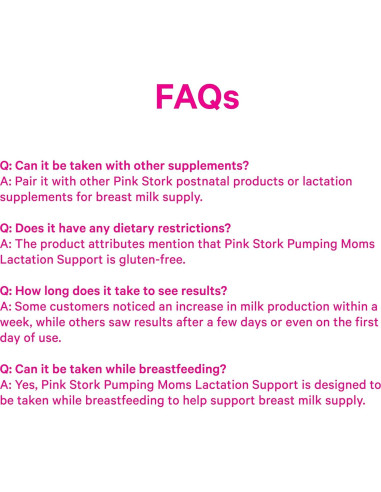 Suplemento de Lactancia Pink Stork - 180 Cápsulas con Moringa