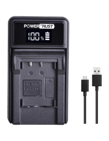 Pack 2 Baterías NP-BY1 + Cargador USB LED PowerTrust Pack 2 Baterías NP-BY1 + Cargador USB LED PowerTrust