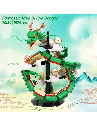 Conjunto de Construcción Dragón JMBricklayer 70134 1826 Piezas