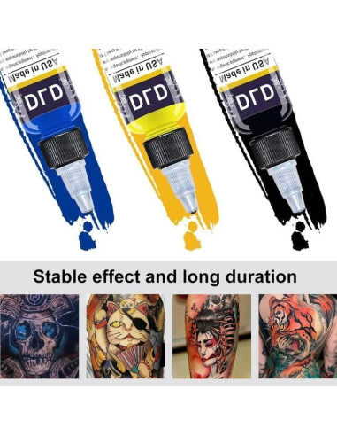 Set de Tinta Profesional BAODELI 25 Colores 15 ml para Tatuajes