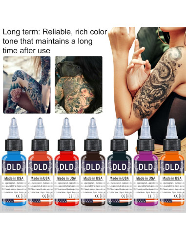 Set de Tinta Profesional BAODELI 25 Colores 15 ml para Tatuajes