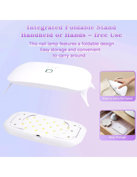 Secador de Uñas UV LED 48W ShineCai Mini Plegable USB Secador de Uñas UV LED 48W ShineCai Mini Plegable USB