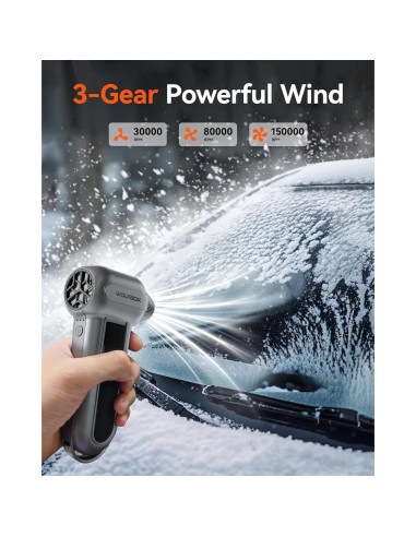 Soplador de Aire Eléctrico WOLFBOX MF100 150000RPM + Arrancador 4000A