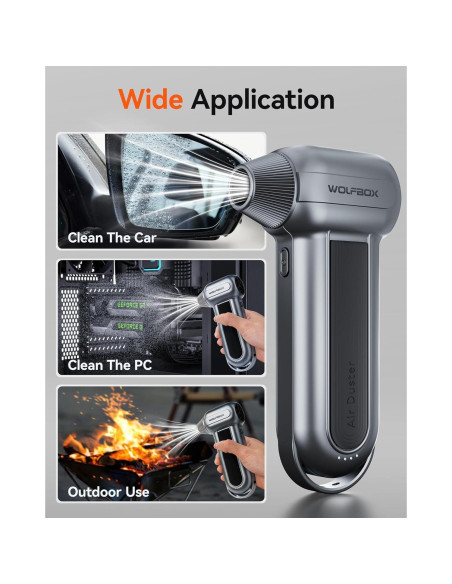 Soplador de Aire Eléctrico WOLFBOX MF100 150000RPM + Arrancador 4000A Soplador de Aire Eléctrico WOLFBOX MF100 150000RPM + Arrancador 4000A