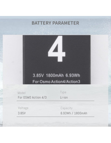 Kit Cargador Batería DJI Osmo Action 4/3 - 3 Baterías 1850mAh
