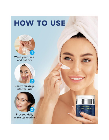 Crema Facial Anti-Envejecimiento Ragkun 50 ml con Retinol y Colágeno