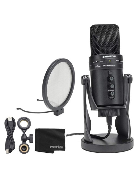 Micrófono USB Samson G-Track Pro 24 bits con filtro pop Micrófono USB Samson G-Track Pro 24 bits con filtro pop