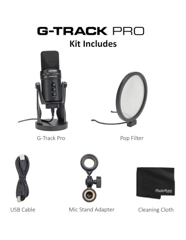 Micrófono USB Samson G-Track Pro 24 bits con filtro pop